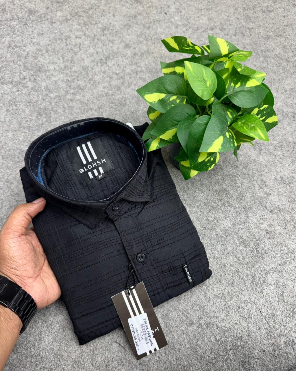 Structured plain shirt