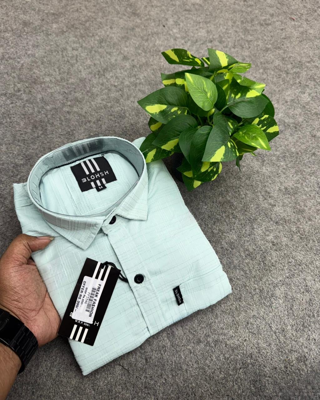 Structured plain shirt