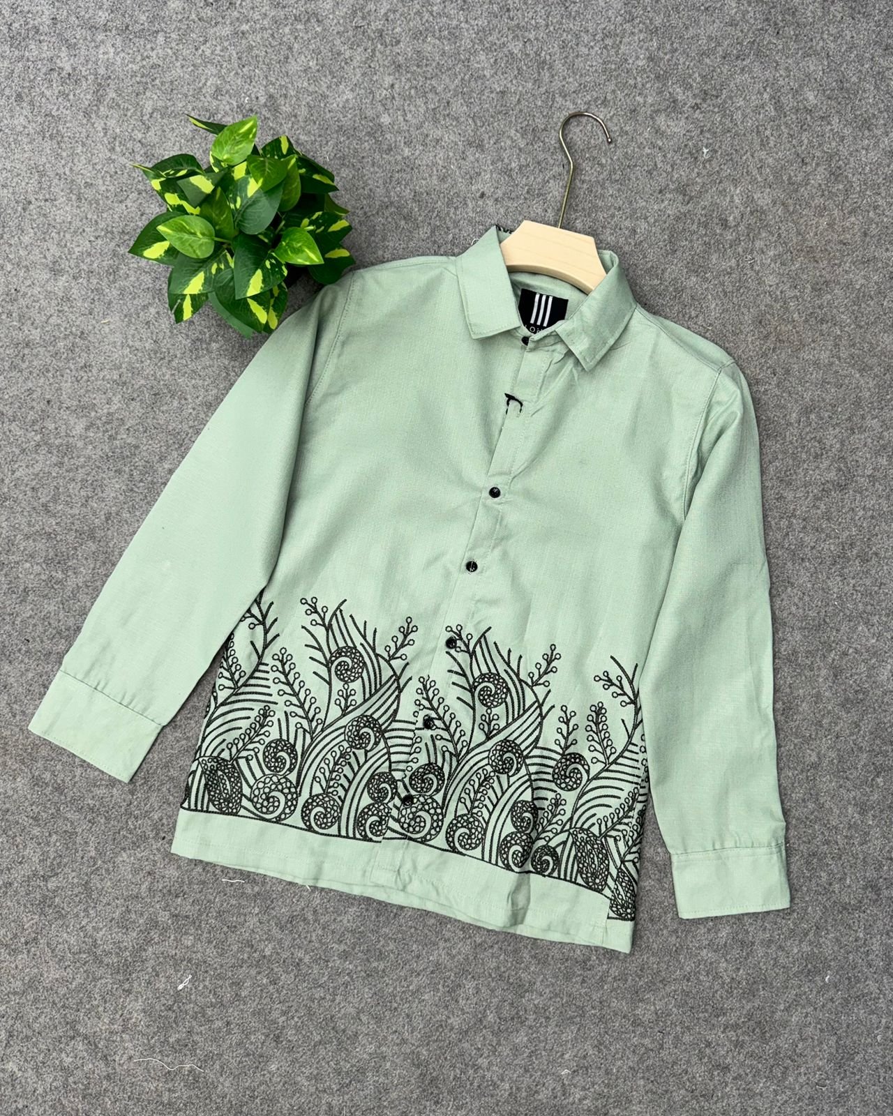 Bottom Embroidery Shirt